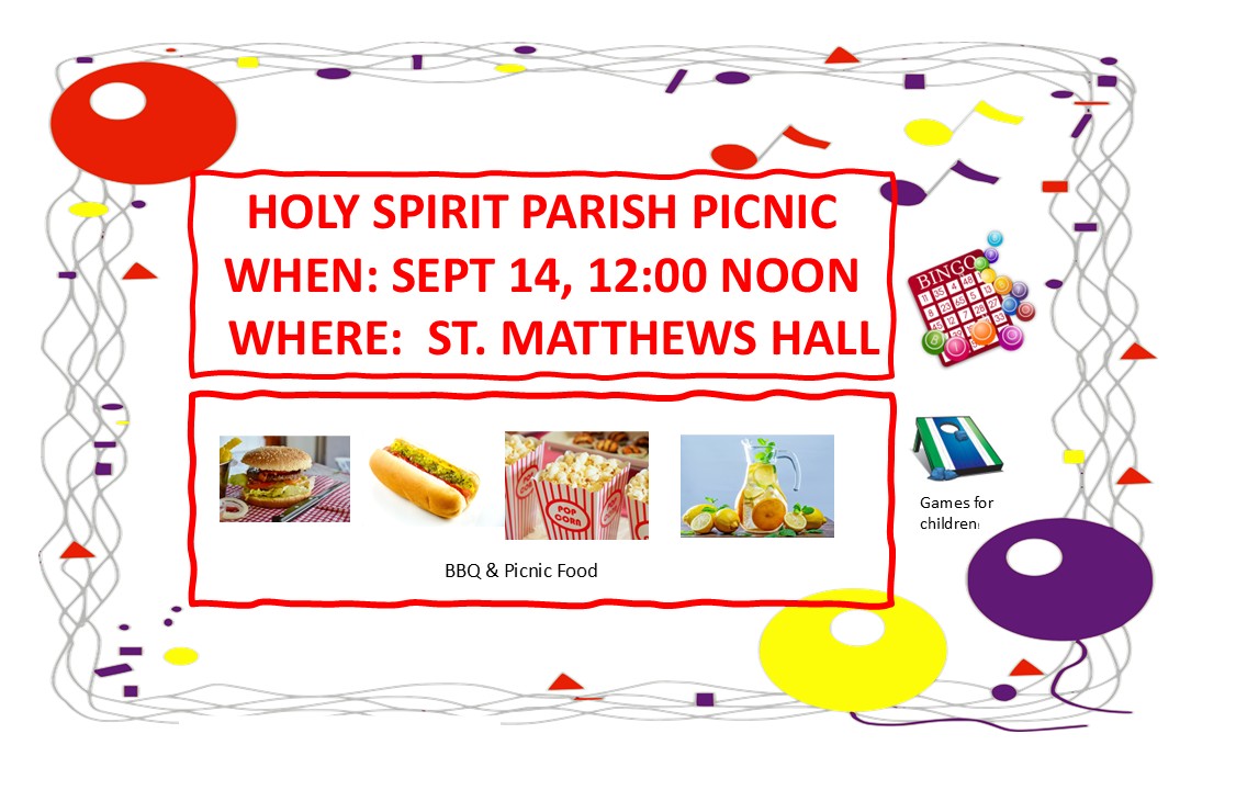PARISH PICNIC POSTER. SEPT 2025